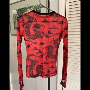 🍀🍀Host Pick🍀🍀  DollSkill by Current Mood Sheer Mesh Top